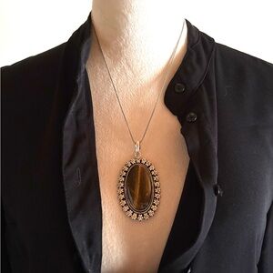 Tiger Eye Pendant Necklace